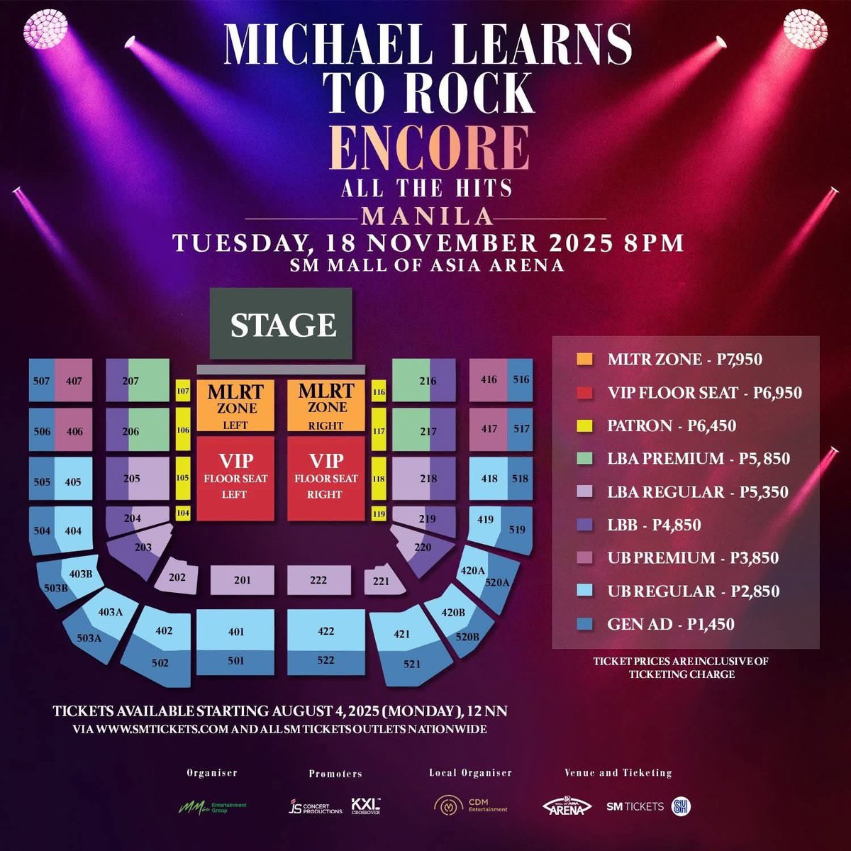 nicz0126's tweet photo. WTS/LFB: 4 UB Regular tickets to MICHAEL LEARNS TO ROCK in Manila - ENCORE: ALL THE HITS 
date: Nov. 18, 2025

Price: 2850 + 100 (online fee)
(Open to negotiate)

Meet up: within SM Taytay or SM Megamall

DM if interested
#MichaelLearnsToRockInManila
#MLTR
#WTS #LFB https://t.co/cMValeSOKL