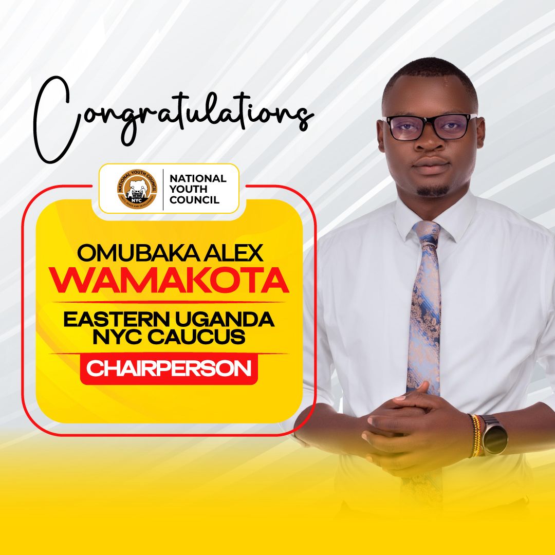 I congratulate my friend and brother Alex Wamakota on being trusted first by the youth of Bududa to lead as Secretary of Finance and now by all the young people who are delegates in the <a href="/NYCofUganda/">National Youth Council Uganda</a>; from the whole of Eastern Uganda to lead them as their Chairman. 
He'll deliver.