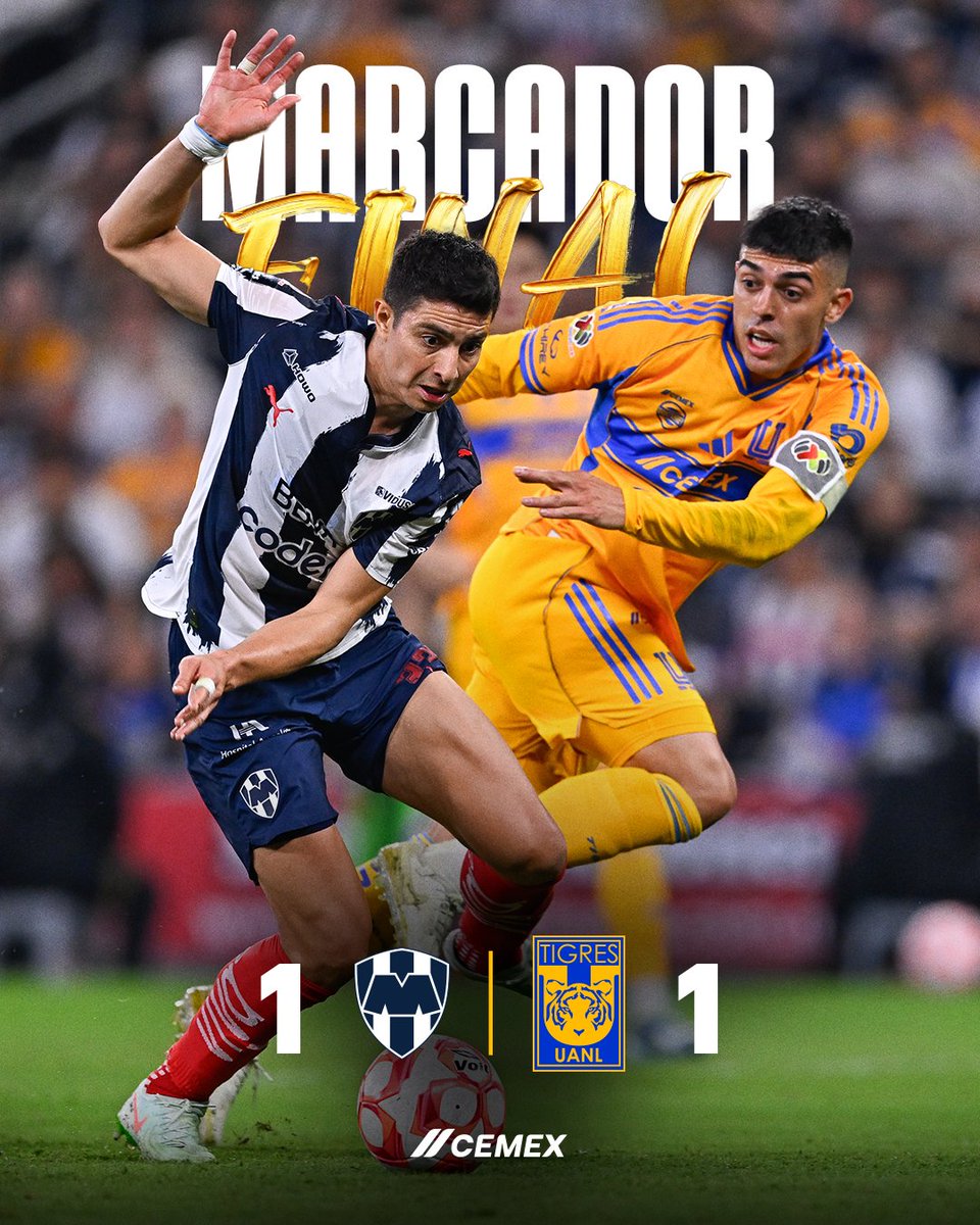 TigresOficial's tweet image. Termina el Clásico Regio 141 con empate.

Marcador @CEMEXMx.

#SiempreContigo 👊 #EstoEsTigres 🐯