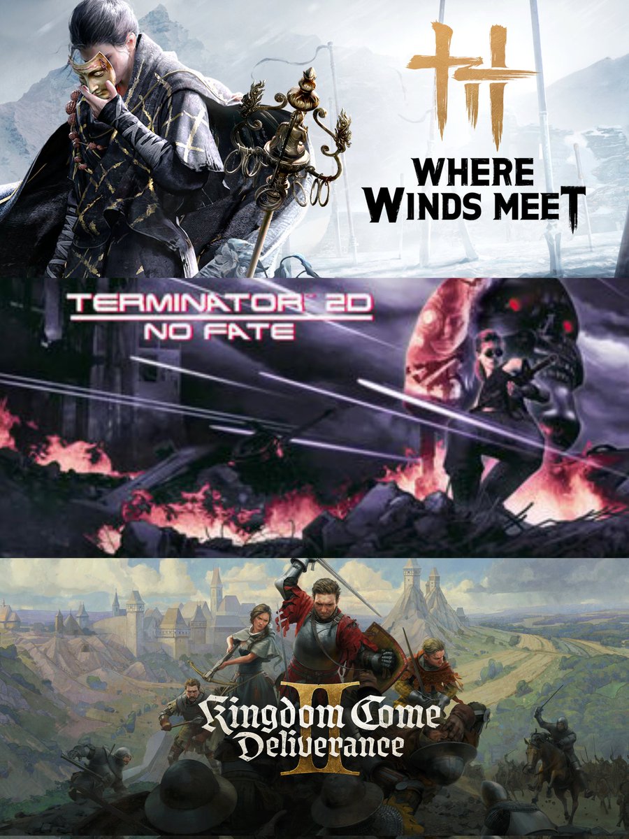 MorrisAlmighty2's tweet image. Games that I&apos;ll be playing soon and finally getting to play Kingdom Come Deliverance 2 it&apos;s been on my radar for so long 

#WhereWindsMeet 
#Terminator2DNoFate 
#KingdomComeDeliverance2