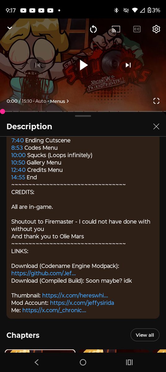 issiah06111's tweet photo. @BottomText_c Yeah I honestly don't know at this point I am keeping an eye on the official shucks gameplay video (Which I still won't watch until I play the demo for myself) but anyways because there's stuff in the the description of the video that's got my attention https://t.co/lOvEbttZB3