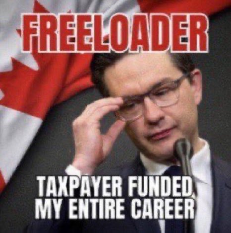 <a href="/ShannonStubbsMP/">Shannon Stubbs</a> Now do PP who makes  $300K+ doing SFA as LOO/useless MP in AB,tell us about his free tax payer travel,hokey videos, squatting Stornaway with driver,chefs, maids,nannies,etc PMMC is leader &amp; runs G7 country, PP’s “freeloader” sucking off government teat 20 yrs w full pension!