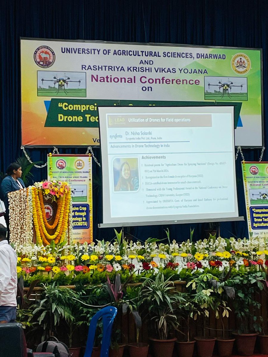 Honoured to attend the two-day *National Drone Conference* at @UASDharwad along with my teammate Mr. Irappa Patil.  

A great opportunity to interact with experts and witness one of the finest agri universities driving innovation in smart farming!  

The conference covered