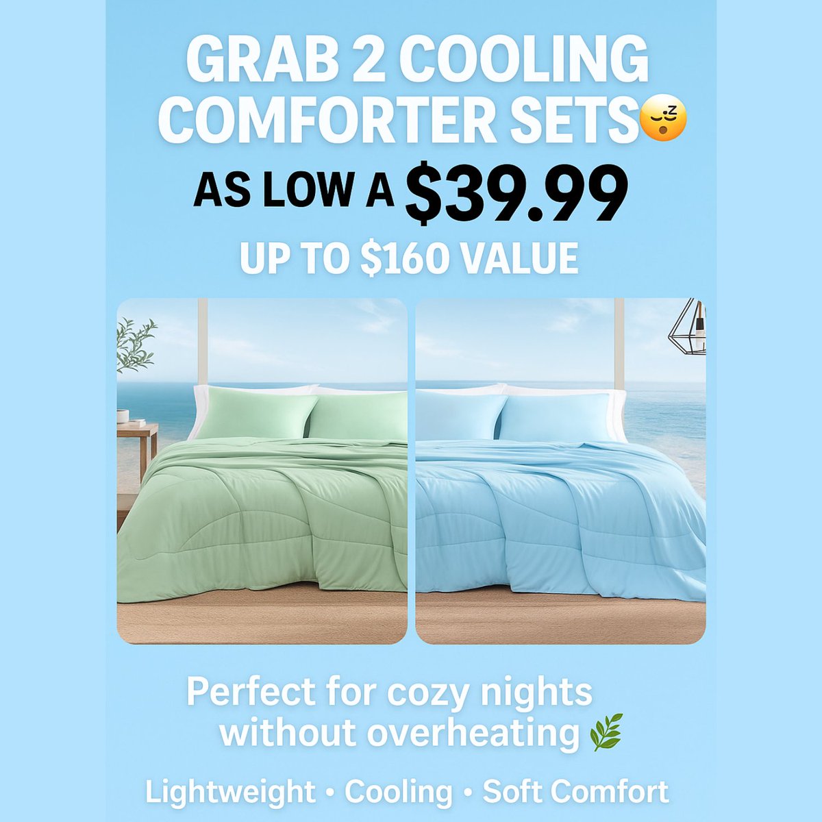 eMoney_HQ's tweet image. 🥵 Grab for the Hot Flash Lady in Your Life! 😂
🛏️ Cooling Comforter Sets
💸 As low as $39.99 for 2!
🔥 Up to $160 Value!

🛒 Add 2 to cart + clip coupon (if available) + use code GVY6FH46

👉 amzn.to/4ol5vbJ￼
#ad  #HomeFinds #BeddingDeals #AmazonFinds #CoolingBlanket