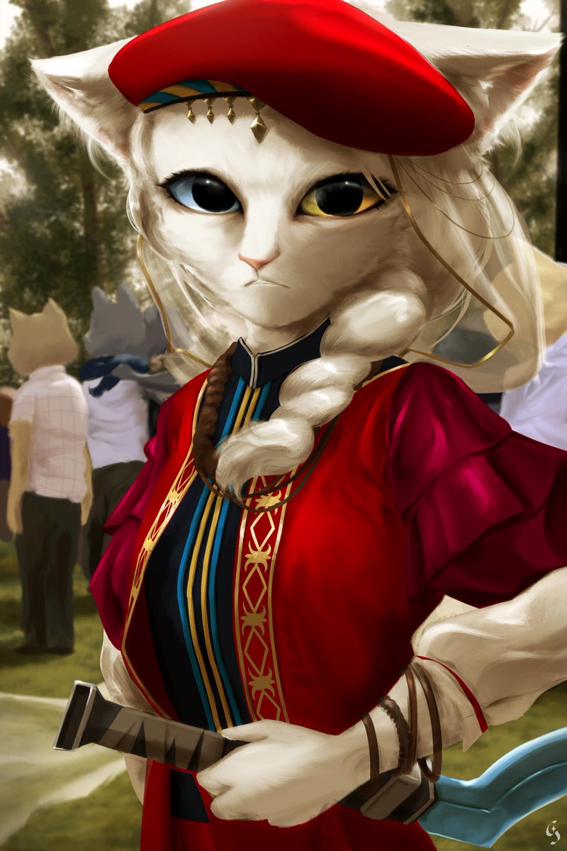 tsujisalju's tweet image. Van Carina, a Turkish van cat merchant, cast away by her tribe and fated to walk alone. In a series of cathartic events, she found Cooper in a cave and became the mother she was never fated to be. Her gaze sees souls. Her silence carries stories.

#OC #Tsujisalju #CharacterIntro