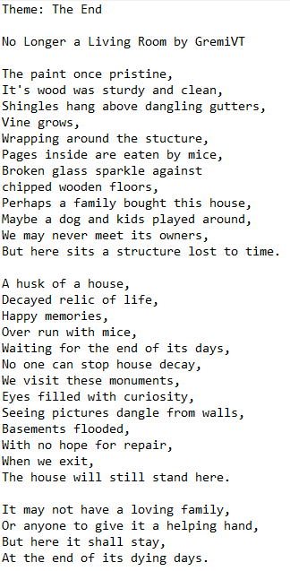 GremiVT's tweet photo. My poem for day 1 of #Poember! https://t.co/hJBhsQYHsS