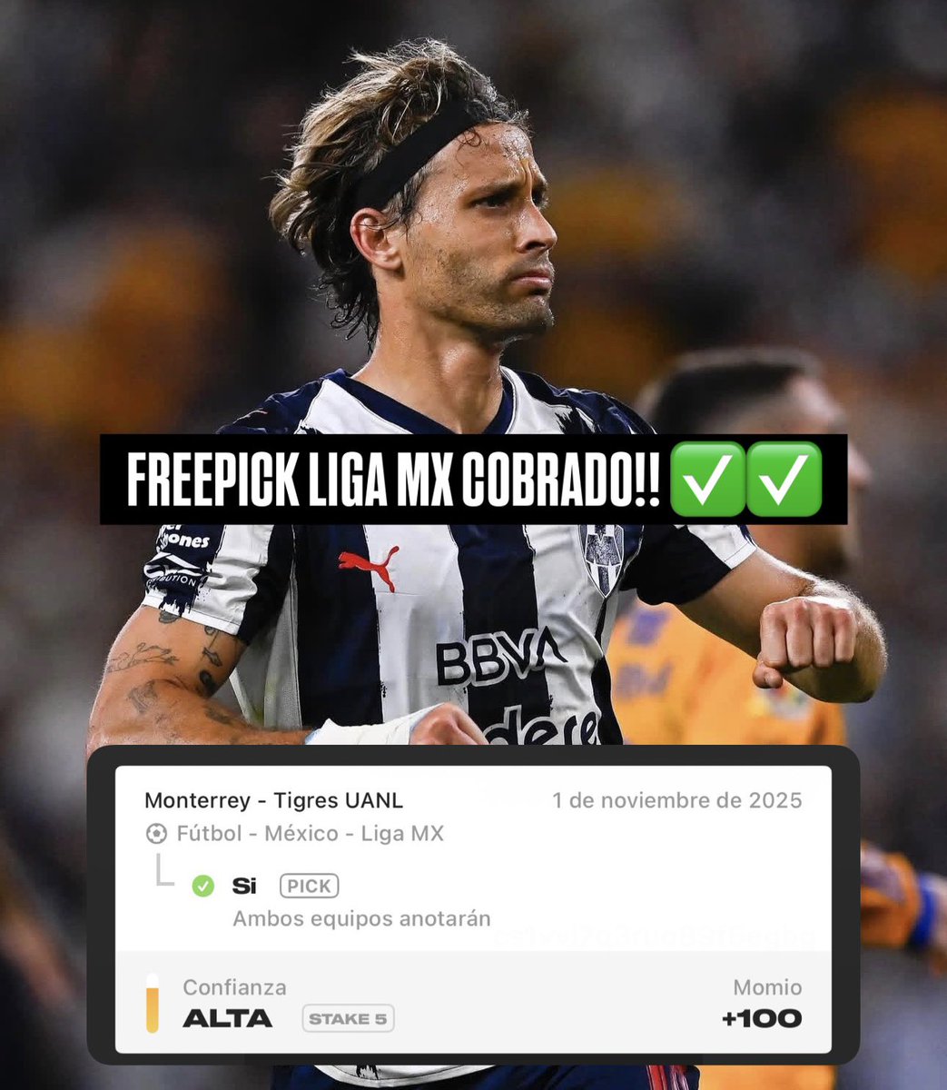 MaquinaTipster's tweet image. FREEPICK [+100] COBRADO!! ✅✅✅

TODOS A CAJAS!! 💰💰💰