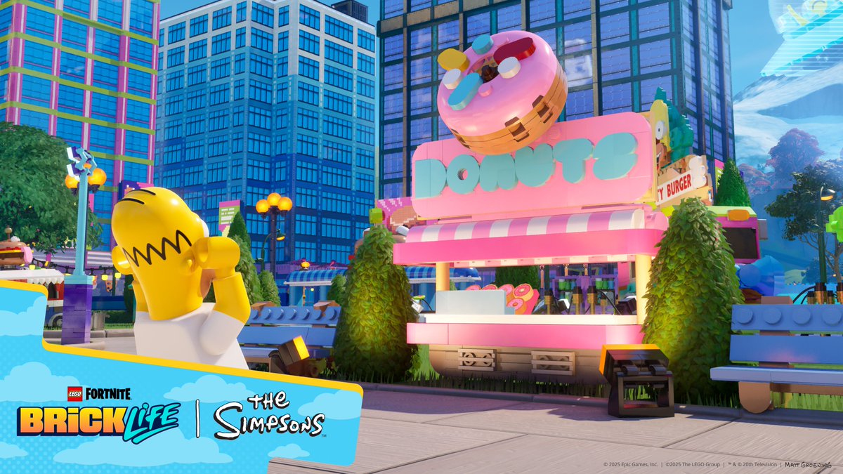 The Simpsons have arrived in Brick Bay! Jump into Brick Life and hang out with some of your favorite Springfield residents and try out some new delicious foods 🍩