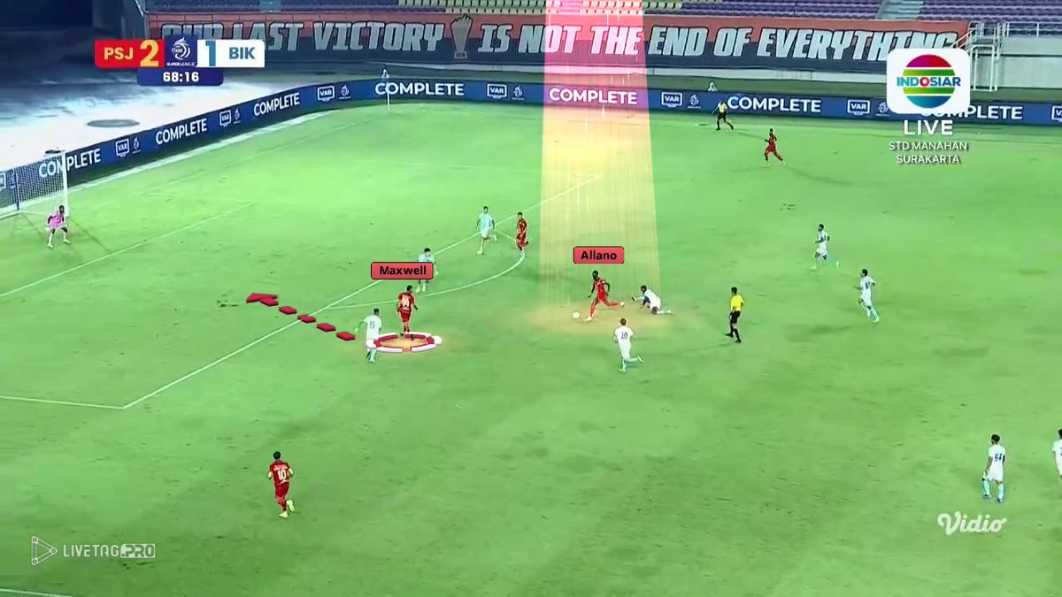 🔴🧠 ROTASI DI BUILD-UP PERSIJA

Permainan bola bawah Persija memancing press dari PSBS ➡️Menciptakan ruang untuk Allano menerima bola di ruang antar lini.