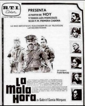 HELIODOPTERO's tweet image. La bochornosa censura judicial a #Noviembre no es nada nuevo en Colombia. A comienzos de los años 70 fue llevada a la televisión la gran novela de Gabriel García Márquez “La Mala hora”, sobre la era vergonzosa de lo que en Colombia se ha llamado La Violencia. 

Los ejércitos de…