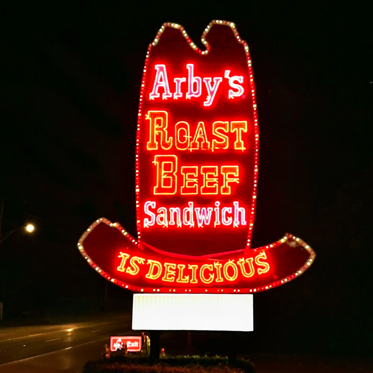 If it gets dark too early, just follow your stomach. It will lead you to the light (of our sign)