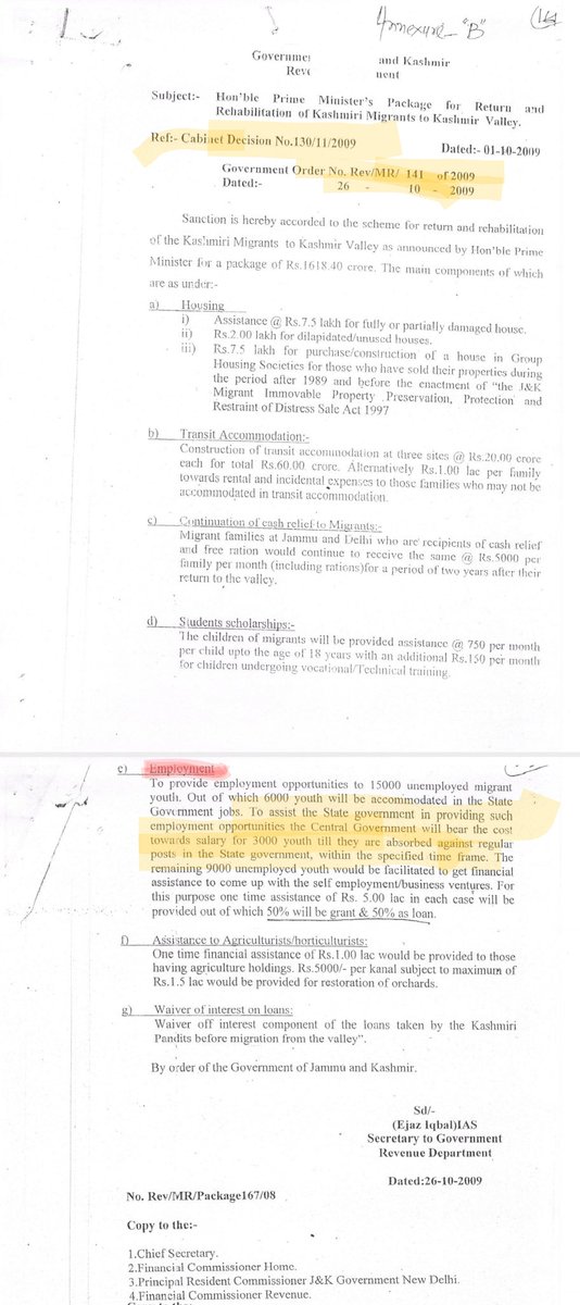 AMEAK_Displaced's tweet image. The actual policy decisions bcoz of which thousands of unemployed #KashmiriMigrant youths opted for this PM Package as the policy was clear i.e absorption into regular cadre but it is still unknown to us as why rules &amp;amp; laws were put aside &amp;amp; made entire package as &quot;Supernumerary&quot;