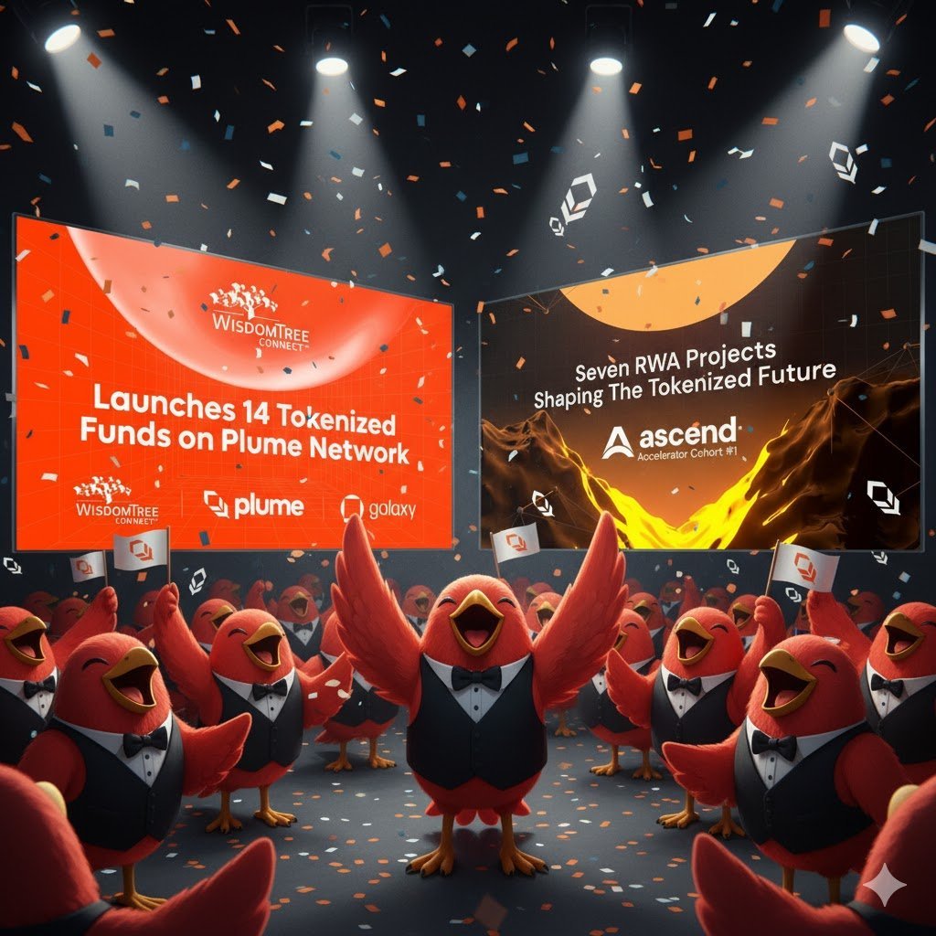 lac_tan98917's tweet photo. 🔥 Big week for $Plume: @WisdomTreeFunds launches 14 tokenized funds on @plumenetwork , backed by Galaxy’s $10M allocation—while Ascend Accelerator unveils 7 RWA pioneers building onchain finance.
Plume is becoming the home of RWAs. #Tokenization #RWAs #DeFi #PlumeCommunity https://t.co/E8eOdXL9dt