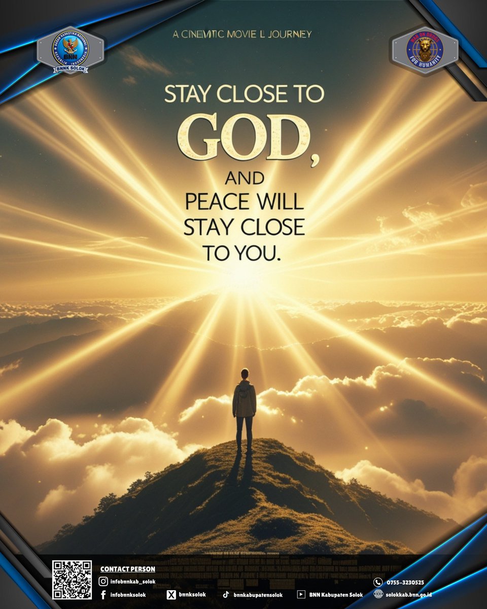 bnnksolok's tweet image. ✨ “Stay close to God, and peace will stay close to you.”
Hidup dekat dengan Tuhan bukan hanya tentang ibadah, tapi juga tentang menjaga diri dari hal-hal yang bisa menjauhkan kita dari kedamaian — termasuk narkoba.
⠀
#bersihdarinarkoba
#warondrugsforhumanity