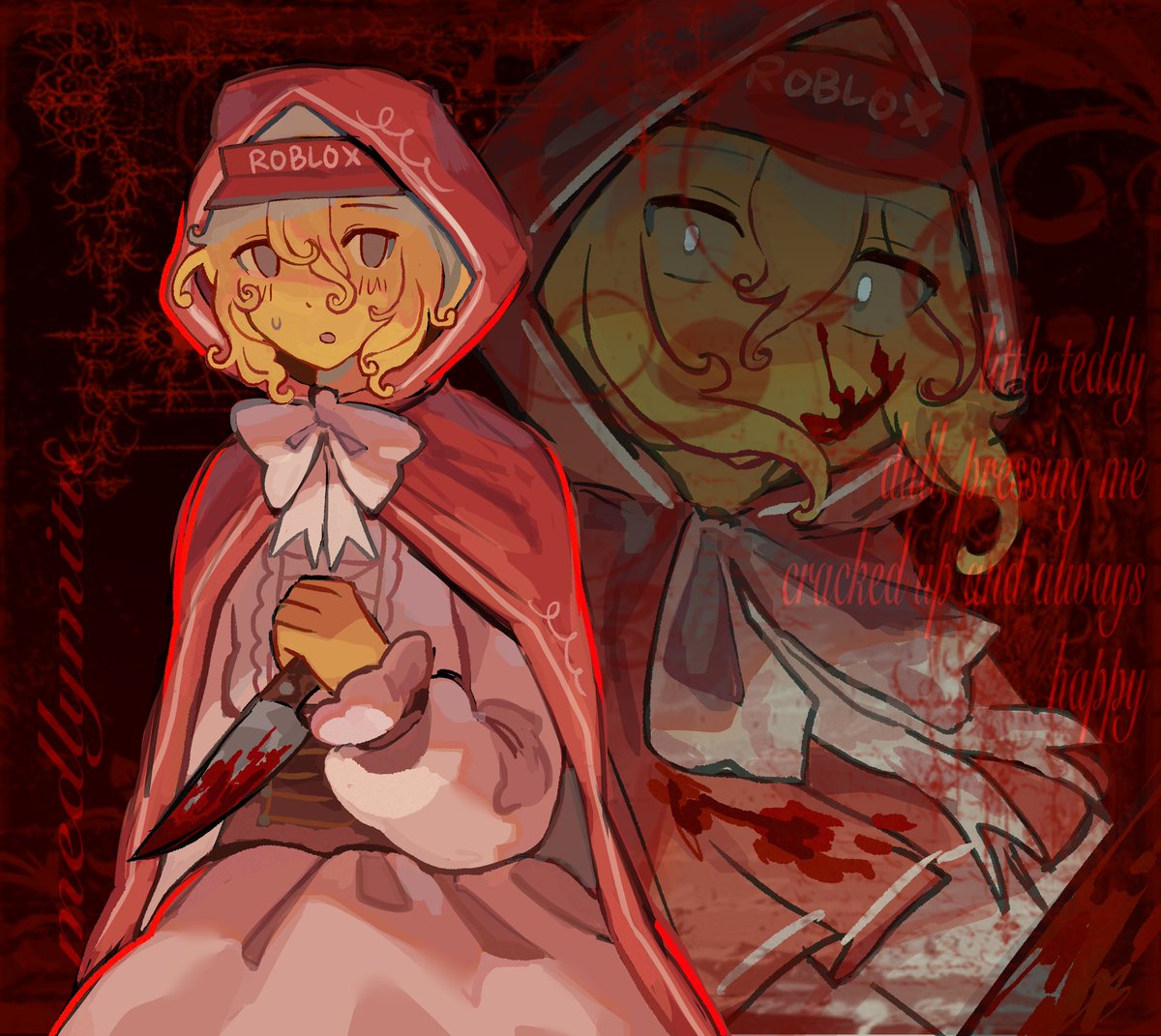 medlymitu's tweet image. little red riding hood #elliot #workatapizzaplace