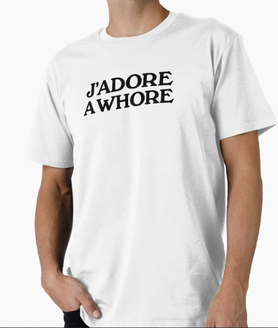 realmoddies's tweet photo. Dare  to be different. Our "J'ADORE A WHORE" design is here for those who  speak their mind and love a bit of adult humor. Perfect for making a  statement wherever you go. 
Get yours now! 😉 https://t.co/xRORzGXd0O https://t.co/WVKmqLWpmu