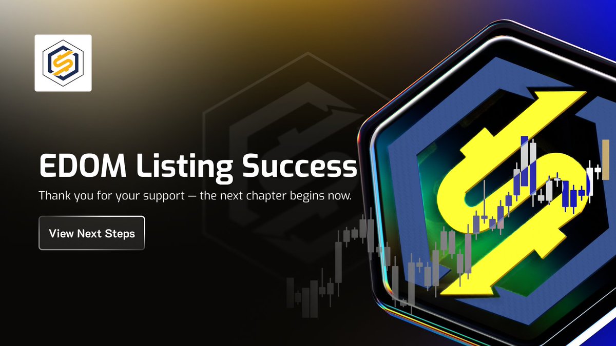 EDOM_Official_X's tweet photo. 🎉 EDOM Listing Success

We’re officially listed — and it’s just the start.
Thanks to everyone who supported, shared, and believed in this project.

Next steps: grow the player base, improve gameplay, and keep it real.

The best part of EDOM is still ahead.

#EDOM #Crypto #GameFi #PlayToEarn