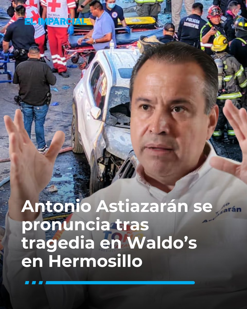 Condolencias del alcalde de Hermosillo
El presidente municipal, Antonio Astiazarán Gutiérrez, expresó su solidaridad con las familias afectadas por el incendio en la tienda Waldo’s, ocurrido en el Centro de la ciudad.
En su mensaje a través de X, escribió:
“Ofrecemos nuestras