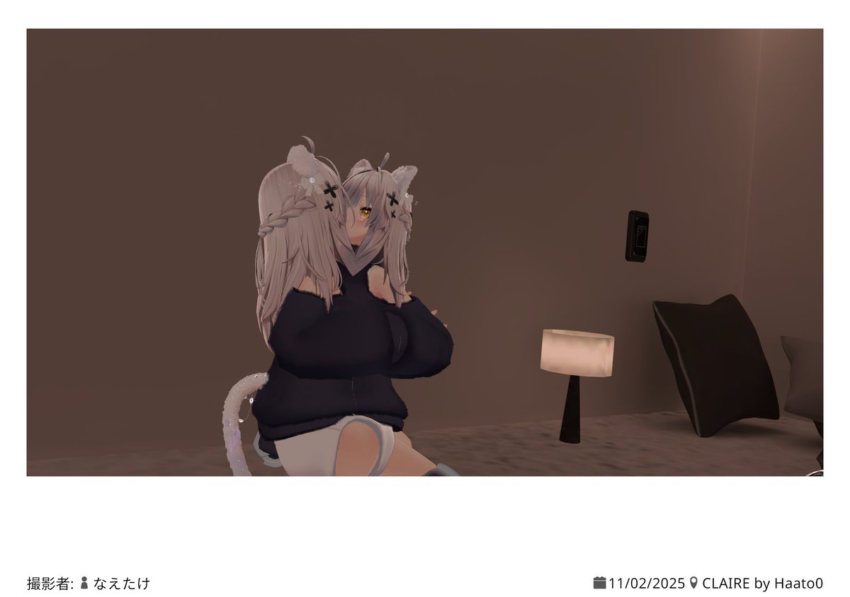 typer_1999's tweet image. おはよー
昨日フレンドさん達とおしゃべりしながらミラーで０距離しなのちゃんを堪能してたらバレたw

#shinano_3d  #molLab  #はるさめ雑貨店