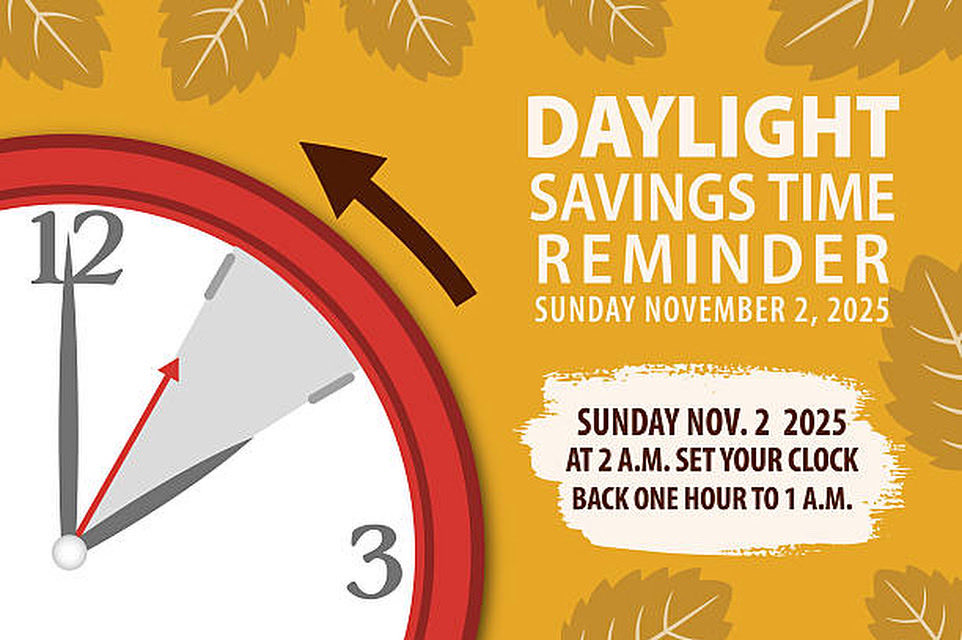 It’s that time of year again!  If you’re affected by daylight savings time, remember  to stay in sync by turning your clocks back one hour. ⏰