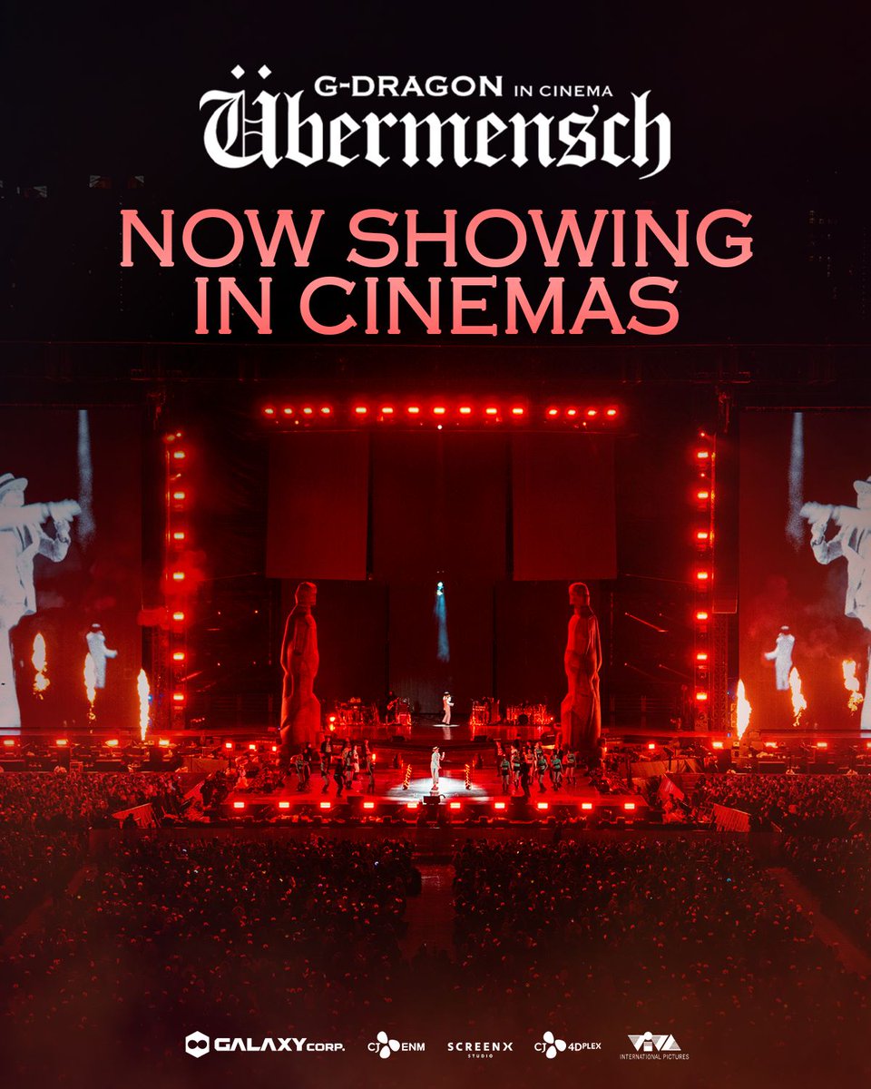 𝗪𝗘'𝗥𝗘 𝗕𝗥𝗜𝗡𝗚𝗜𝗡𝗚 𝗧𝗛𝗘 𝗖𝗢𝗡𝗖𝗘𝗥𝗧 𝗘𝗡𝗘𝗥𝗚𝗬 𝗧𝗢 𝗧𝗛𝗘 𝗖𝗜𝗡𝗘𝗠𝗔!

Grab your tickets now and experience 𝗚-𝗗𝗥𝗔𝗚𝗢𝗡 𝗜𝗻 𝗖𝗶𝗻𝗲𝗺𝗮: 𝗨𝗕𝗘𝗥𝗠𝗘𝗡𝗦𝗖𝗛 NOW SHOWING IN CINEMAS! 

#GDRAGON #GD