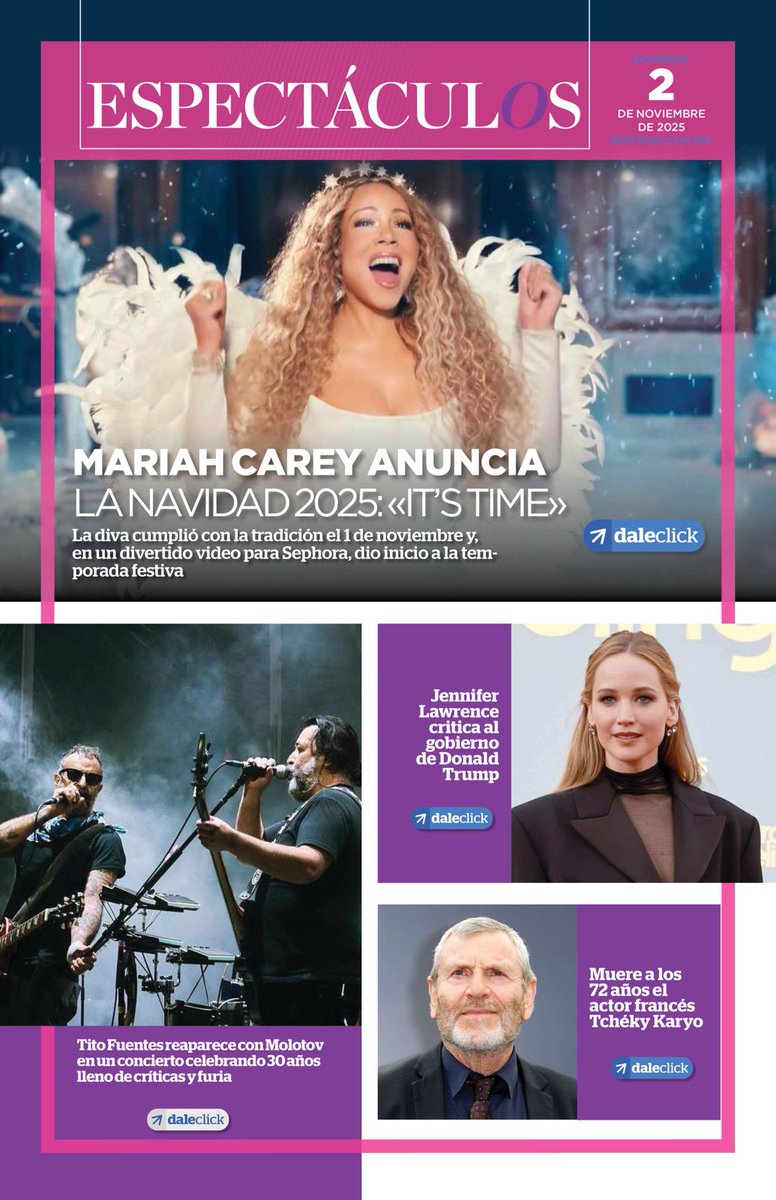 📰 Hoy en las portadas:

📍Sigue supervisión de comunidades afectadas

🛬México trabaja en acuerdo con EE. UU. sobre aeropuertos

🚚Inician aranceles a camiones

🎅Mariah Carey inaugura la navidad

⚾Alejandro Kirk triunfando

La información en ⬇️

sintesisdigital.com.mx:8383/flipsint/02112…