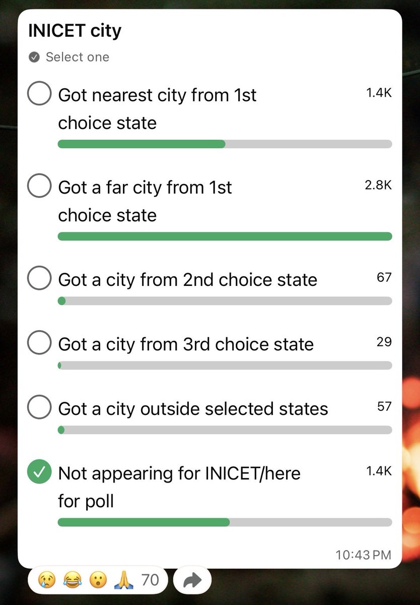 drvibhorgupta29's tweet image. It’s very unfortunate - #AIIMS #INICET has started behaving like #NBE!

Despite asking doctors to select their 1st Preferred State, INICET Exam Centre allotment has placed many in far-off cities from that preference.
 
Poll from a WA Channel 

@med_bulletinIND @DrDhruvchauhan