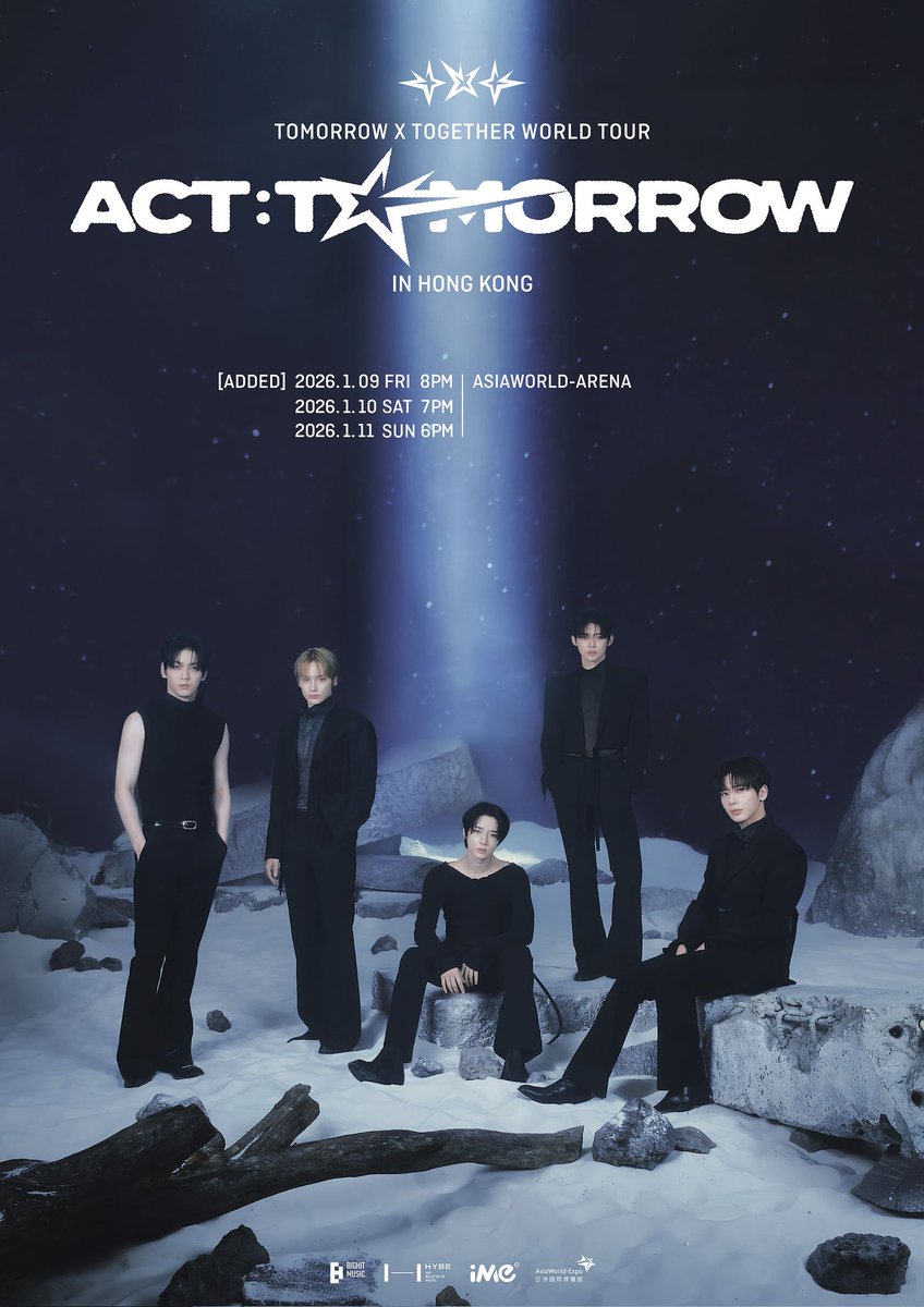 TXTCHART_KR's tweet photo. In response to overwhelming public demand, TOMORROW X TOGETHER has announced the addition of one more tour date in Hong Kong and Taipei. @TXT_members

#2025MAMAVOTE #tomorrowxtogether https://t.co/d8maNBnSkx