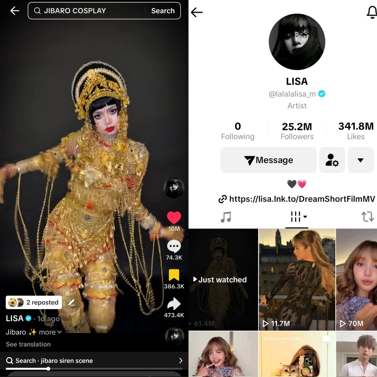 📊 Lisa's Halloween Video has surpassed 10 MILLION LIKES with 61.4M VIEWS on TikTok in just 1 day. 🔥

— She also gained over 250K new followers since posting it.

#LALISA #ลิซ่า #LISA <a href="/wearelloud/">LLOUD</a>