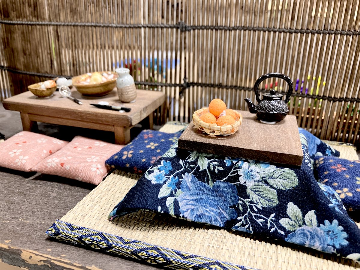 鏡餅や座布団、畳も‼️／ 🎍🌅 和な #ミニチュア あります 🍶🍢 木製の