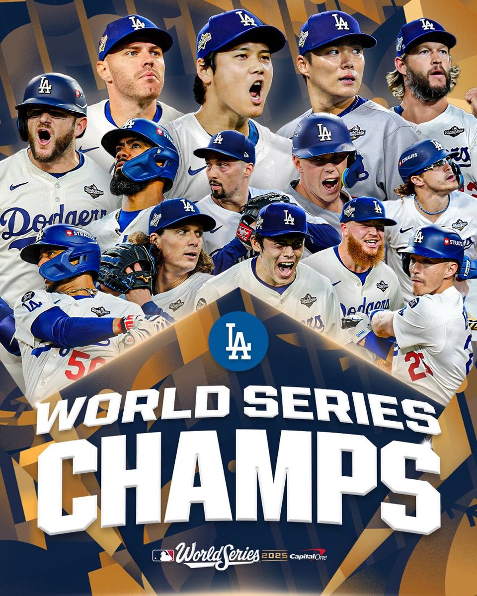 SBBaseballPod's tweet photo. The Dodgers win the 2025 World Series! #Worlds2025 https://t.co/uNU8iYlPsw