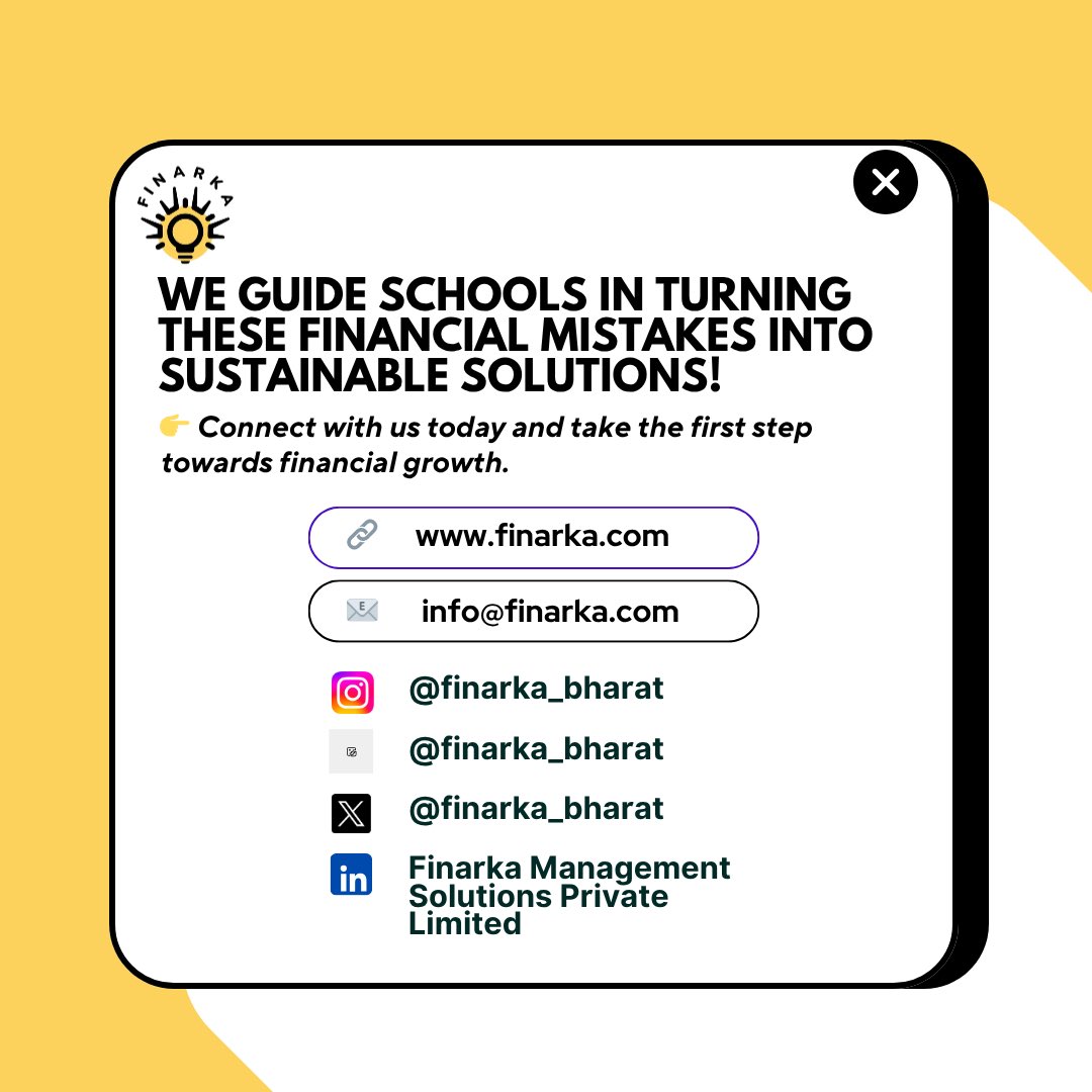 finarka_bharat's tweet image. Managing school fee collection doesn’t have to be chaotic! 🎯
When systems are clear, transparent &amp;amp; digital — stress reduces and efficiency increases 💼✨
Let’s make school finances simpler. 💛
#SchoolManagement #SchoolFinance #FeeCollection #EdTechIndia #SchoolAdmin #SmartSchool