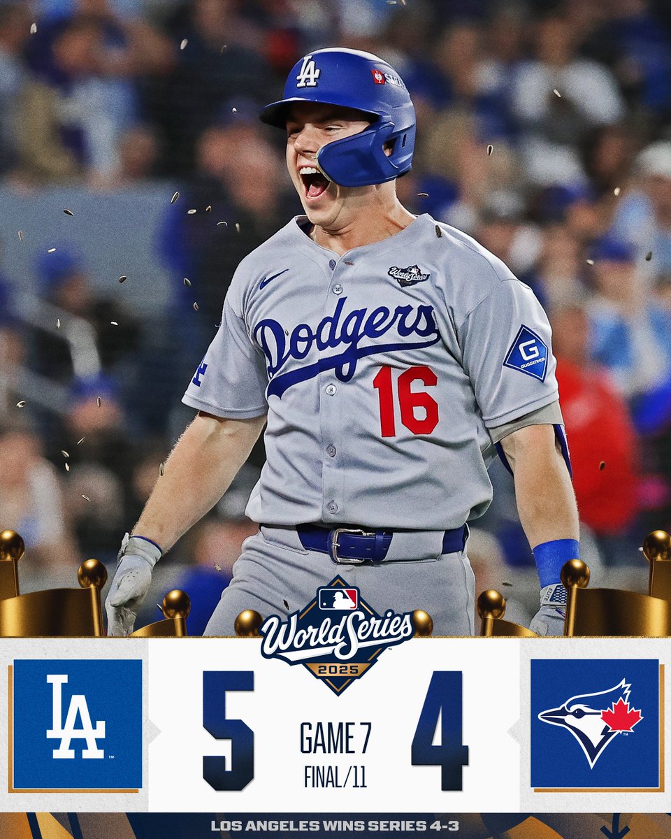 THE @DODGERS WIN THE #WORLDSERIES!