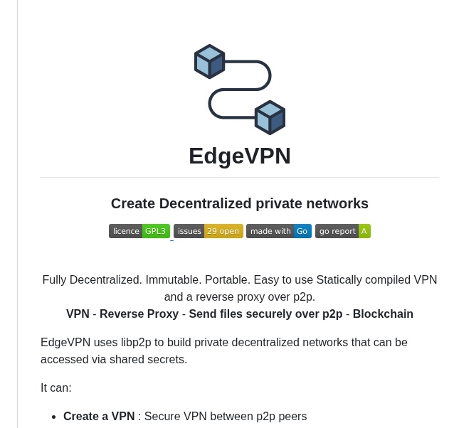 tom_doerr's tweet photo. Decentralized private network using libp2p https://t.co/eHmyiiTfnx
