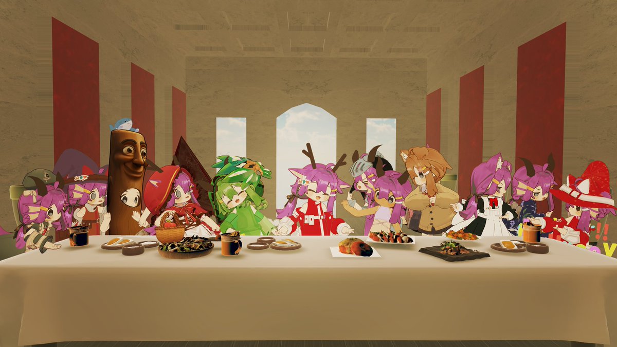 xiaofawen's tweet photo. 最後の晩餐
#VRChat https://t.co/P7RmKoTRIB