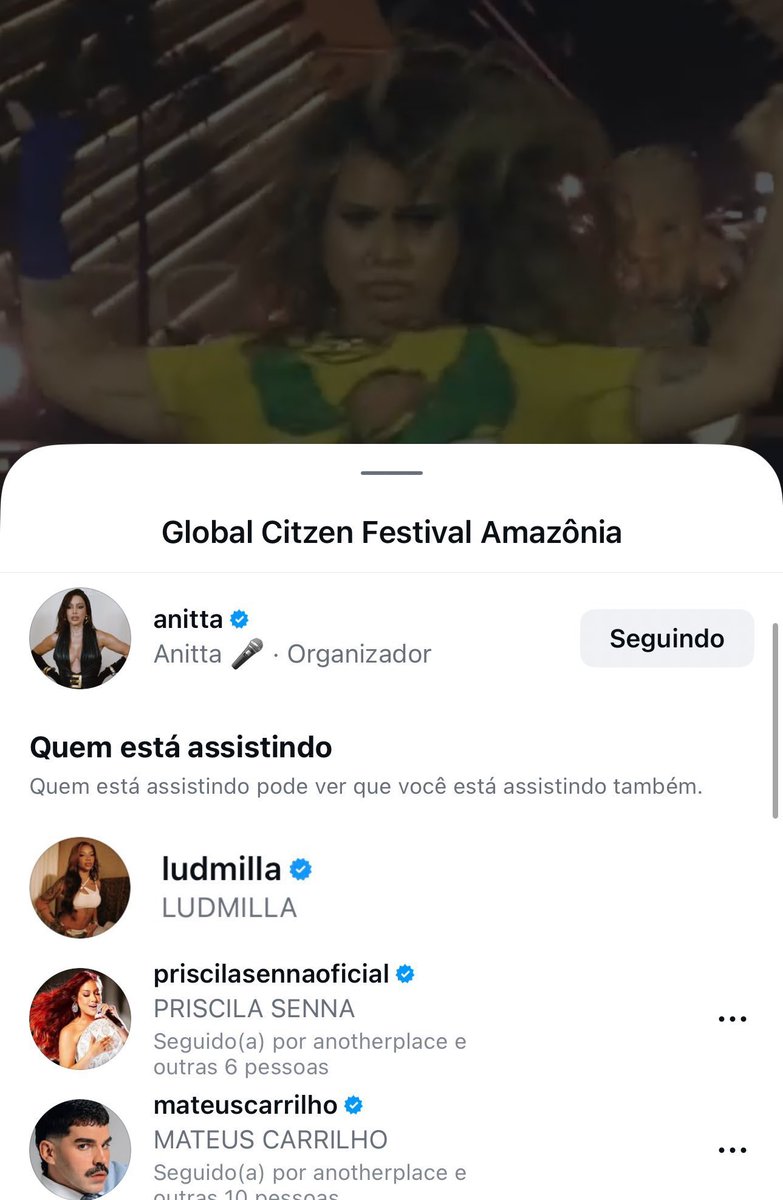 Olha quem tava na live da Anitta