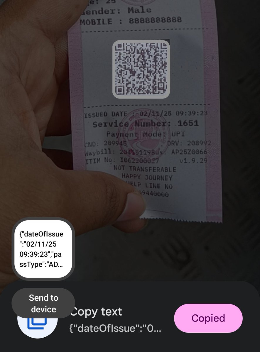 mshivakumar2023's tweet image. Scanned a TGSRTC bus ticket QR code in Hyderabad. Instead of text format I got a full JSON response. 😂
Dear Jr. Dev, we&apos;re not all machines! 🤖

Dear QA Team, I did your job today. The &quot;surprise JSON&quot; feature works perfectly! 🕵️‍♂️

#DevLife #QA #TechHumor #Hyderabad @TGSRTCHQ