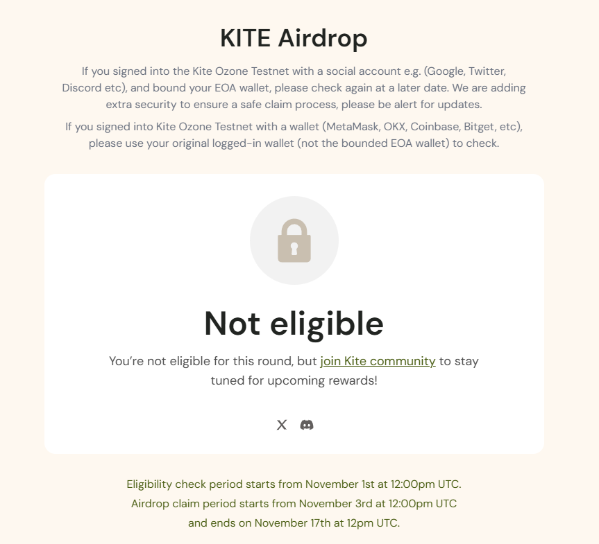 ใครทำ Kite AI ไป check drop ได้แล้วนะฮะ
kite.foundation/claim
ปล. ส่วนตัวพึ่งทำได้ไม่กี่เดือน ระดับ 400K+ ไม่แปลกที่ not eligible สำหรับเพื่อนๆคนไหนที่ได้ยินดีด้วยนะครับ🥳มาเม้นอวดจำนวนกันได้นะครับ 555