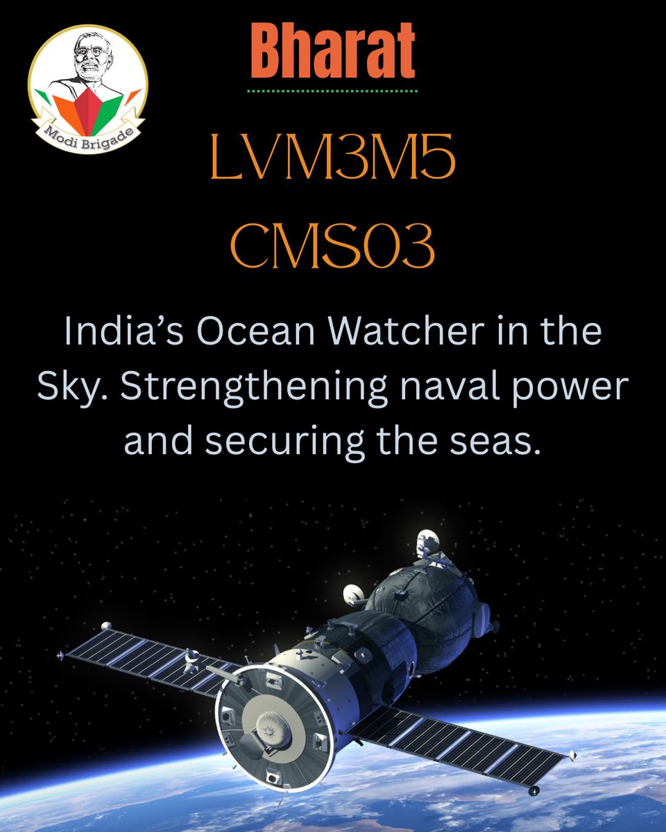 🚀 Launch Day for #LVM3M5! 🇮🇳
India’s mighty heavy-lift rocket is set to launch #CMS03 today at 17:26 IST.
Proud moment for #ISRO and every Indian as we reach for the stars once again! ✨
#ISROMissions #IndiaInSpace