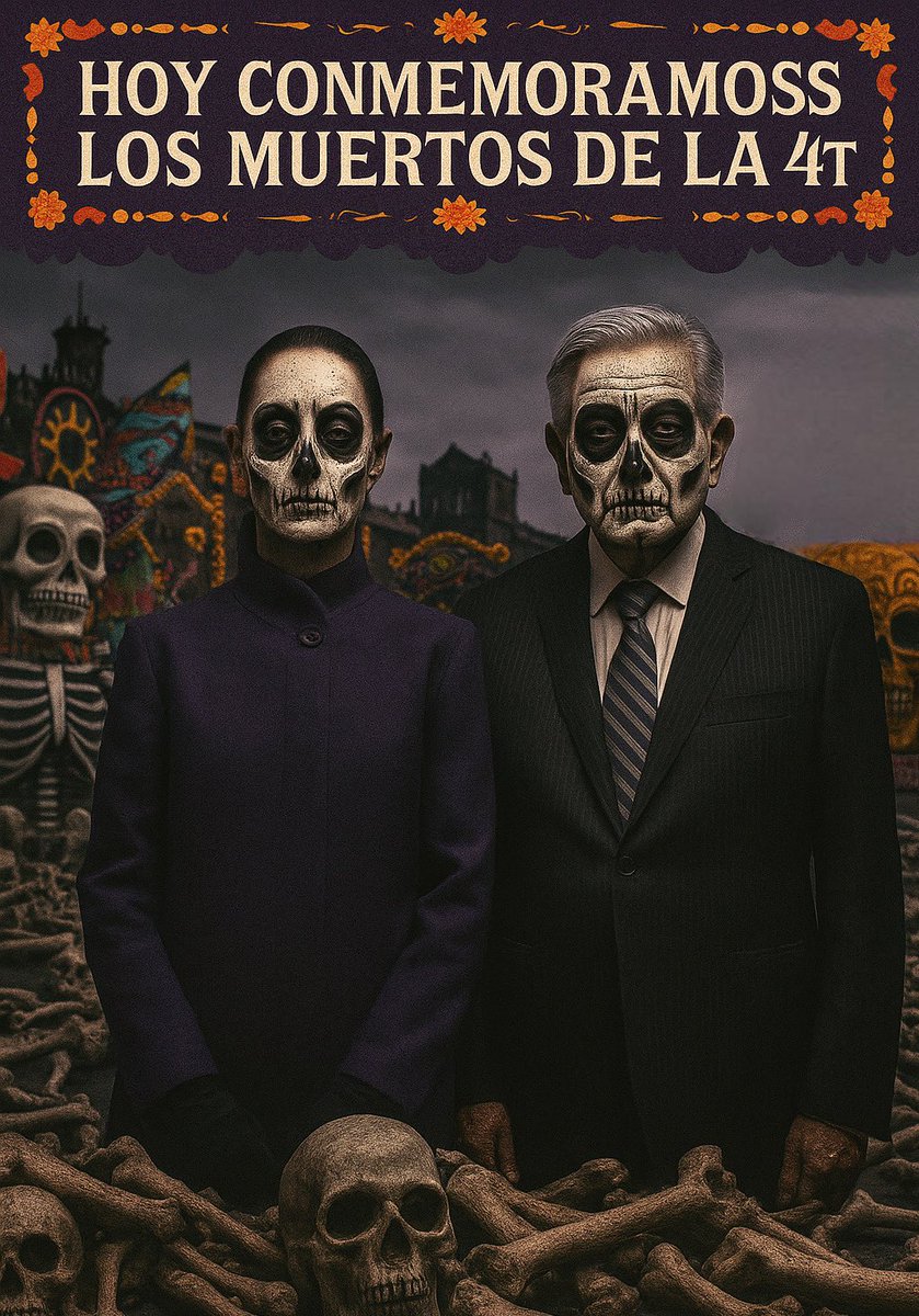 pcramirezs's tweet photo. Así el altar del Día de Muertos en el Narco Estado Zurdo en que dejamos convertir a México.

Con la terrible noticia además de que un valiente alcalde quien enfrentó al crimen organizado, quien lo denunció y pidió apoyo a la narco secta de @PartidoMorenaMx... hace unos momentos fue ASESINADO.

DEP. Carlos Alberto Manzo Rodríguez, alcalde de Uruapan, Michoacán.

En verdad, ¿qué más se necesita que suceda para que cobardes y apáticos ya reaccionen? ¿Acaso creen que esto no los va a alcanzar?

Necesitamos retomar YA el rumbo, haciendo a México otra vez un lugar mágico, lleno de tradición, de gente buena y trabajadora, y de un futuro prometedor 💪😎👊.

Necesitamos gritar: ¡YA BASTA!

¡YA BASTA!

Pd. Para ganarle a los narco zurdos de 💩 necesitamos un Trump, un Milei, un Bukele, o una Meloni... no a los dere-progres que se han apoderado de PAN @AccionNacional y PRI @PRI_Nacional.