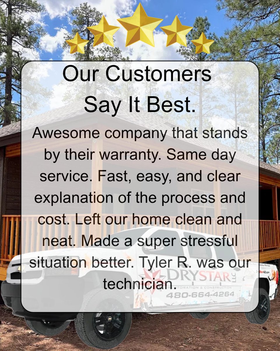 DryStarResto's tweet image. At Dry Star Restoration, we believe the best proof of our work comes from the people we’ve helped.

From emergency response to complete restoration, 
our team is committed to delivering fast, reliable, 
and professional service — every time.

#DryStarRestoration #TrustedService