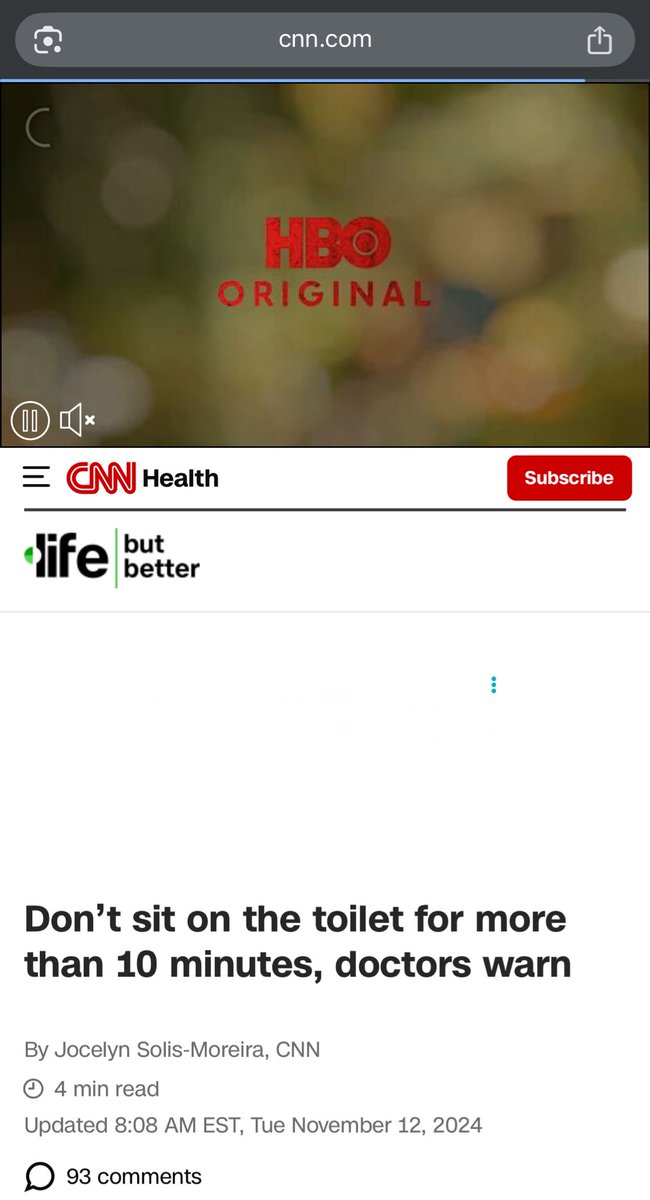 My wife just sent me this article 

I am on the toilet seat typing this. It will take me 30 minutes to read the article!