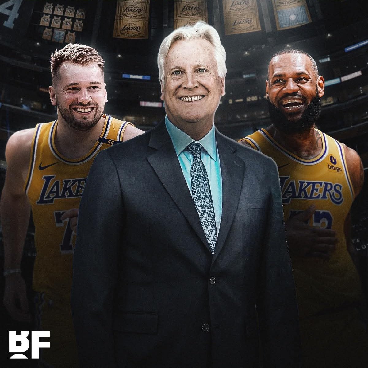 BronMuse's tweet image. Mark Walter after the Dodgers won back to back world series:

‐ I&apos;m not done yet.

Let’s see what he has in store for the Lakers 👀🔥