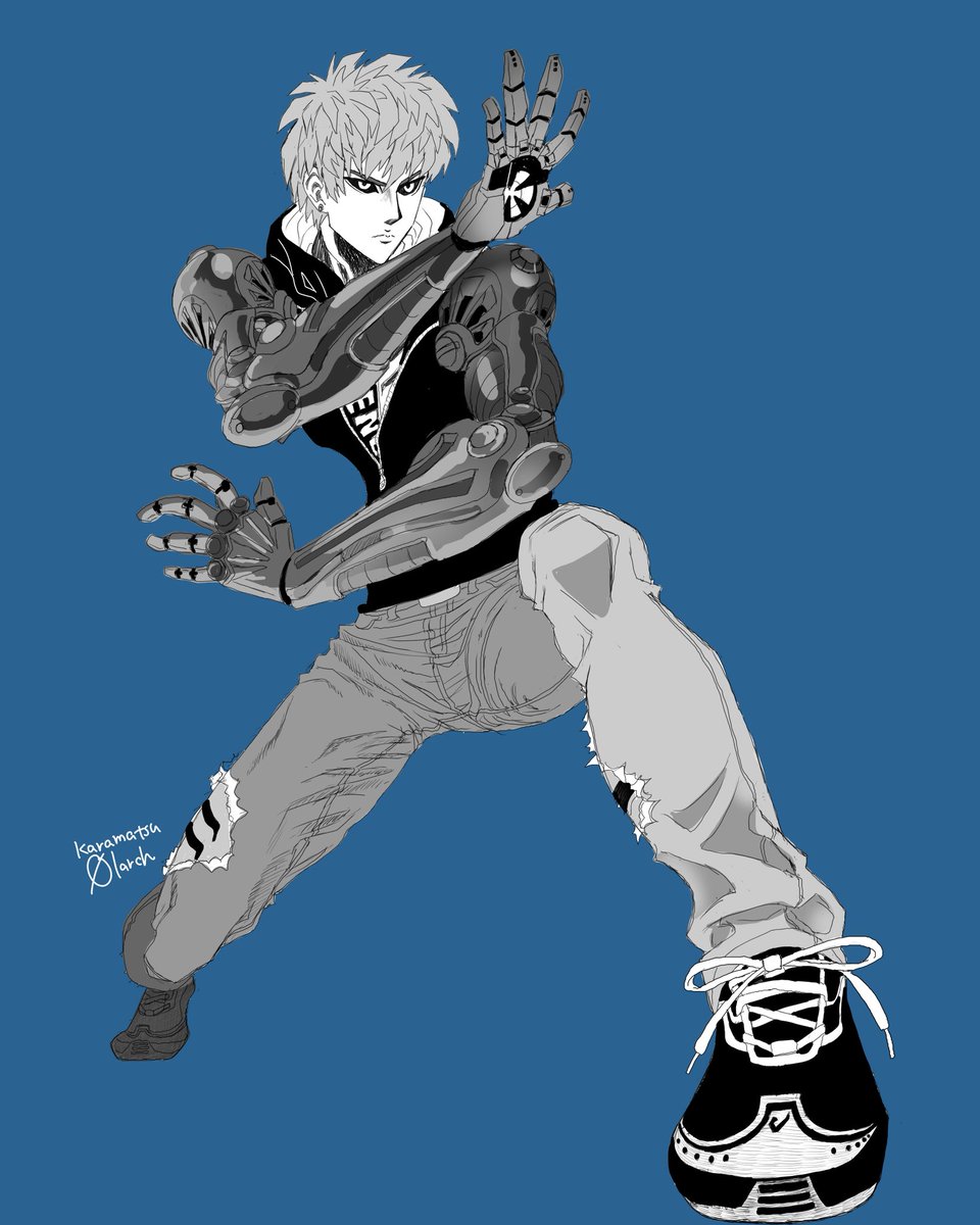 ワンパンマン  ジェノス WIP
One Punch Man  Genos WIP

顔ドアップの絵より引きの絵はXではウケにくいし、いいねされず評価されにくいのは分かってる。百も承知。
それでも私は全身描きたくてしょうがない。
戦うカッコいい立ち絵を描く事こそが、私の原動力だから。