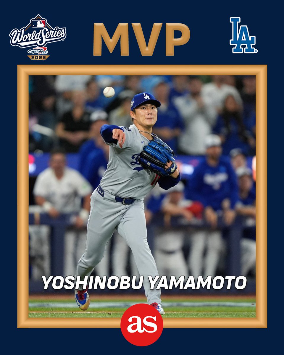 US_diarioas's tweet image. No podía ser nadie más... el de Bizen, Prefectura de Okayama, Japón... ¡YOSHI, YOSHI, YOSHI!⚾️🇯🇵

✅Una postemporada de ensueño con 5 victorias, incluyendo un juego completo en Serie Mundial.

#Dodgers | #Postseason  | #WANTITALL | #WorldSeries