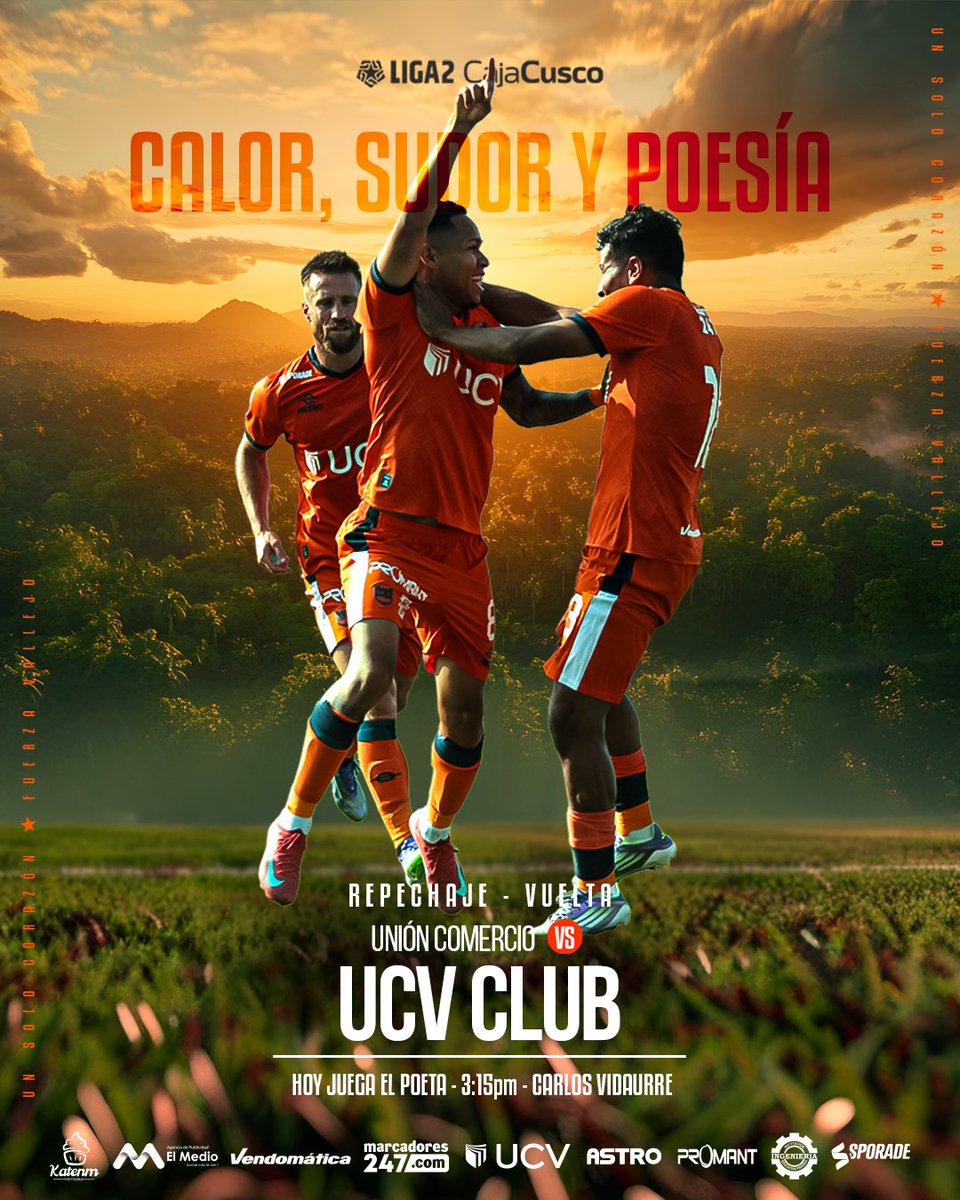 clubucv's tweet photo. 🧡 𝙅𝙐𝙉𝙏𝙊𝙎 🧡
🆚 #UnionComercio
⌚ 15:15 p.m
🏆: @liga2.oficial - Repechaje
#VallejoEsTrujillo 🟠🔵🟠 https://t.co/3uuTtPYpyG