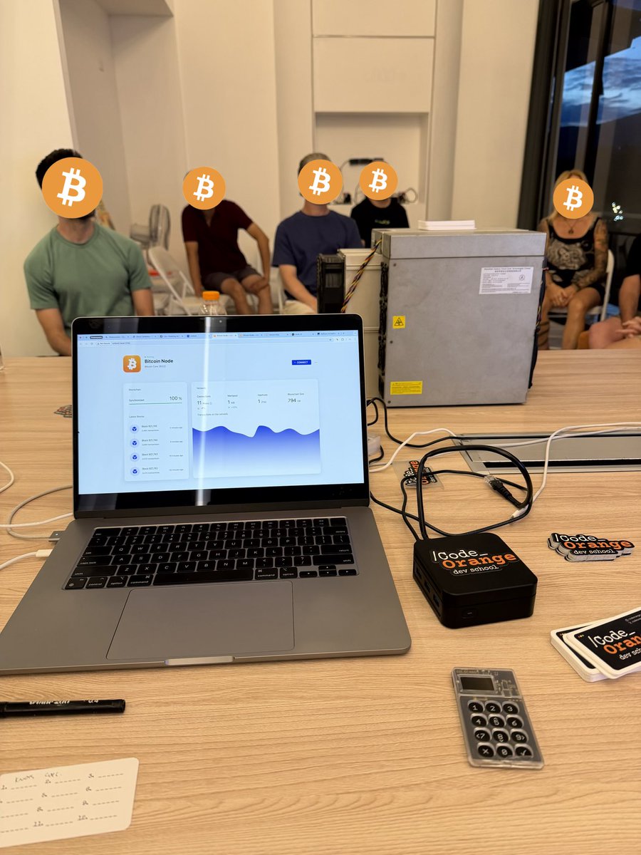 CodeOrangeDevs's tweet image. Join us for a second day of Sovereign Bitcoiner Workshop at the Bitcoin Learning Centre 3pm today ⚡️