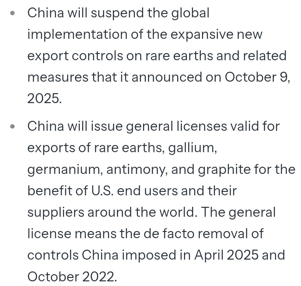 Biały Dom dał więcej szczegółów 'dealu' z Chinami.

Pierwsza refleksja: lista ustępstw, na które Chiny miały się zgodzić wg. Amerykanów jest dużo, dużo dłuższa, niż to co po spotkaniu Trump-Xi deklarują sami Chińczycy. To de facto wycofanie z prawie wszystkich chinskich działań