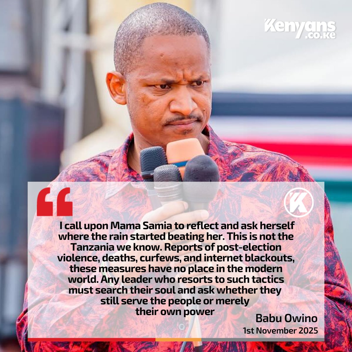 I call upon Mama Samia to reflect and ask herself where the rain started beating her - Babu Owino