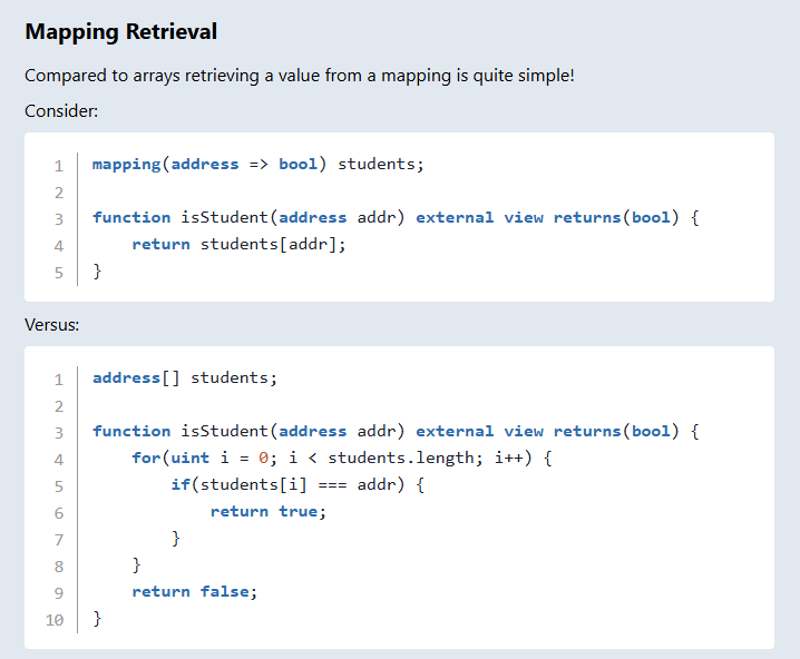 Jiberish_eth's tweet image. Gmgm,

Revisiting mappings today, feels like mappings are superior arrays? 

Is there some occasion you would rather use a array than a mapping in a smartcontract?

Love this learning format on @AlchemyLearn btw

#learninginpublic #solidity #web3dev